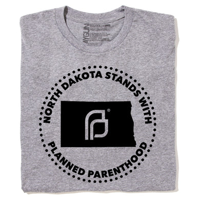 North Dakota Stands With Planned Parenthood Shirt - Black Ink