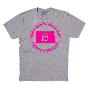 North Dakota Stands With Planned Parenthood Shirt - Pink Ink